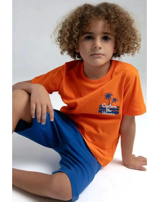 Erkek Çocuk Bermuda Takım - Turuncu