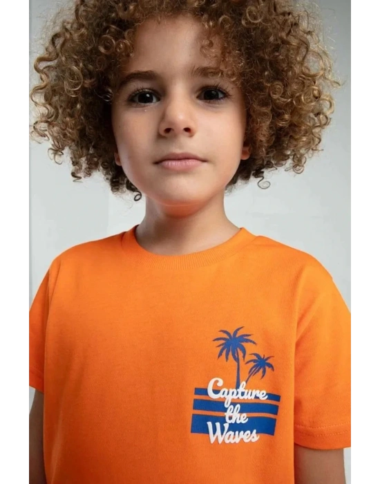 Erkek Çocuk Bermuda Takım - Turuncu