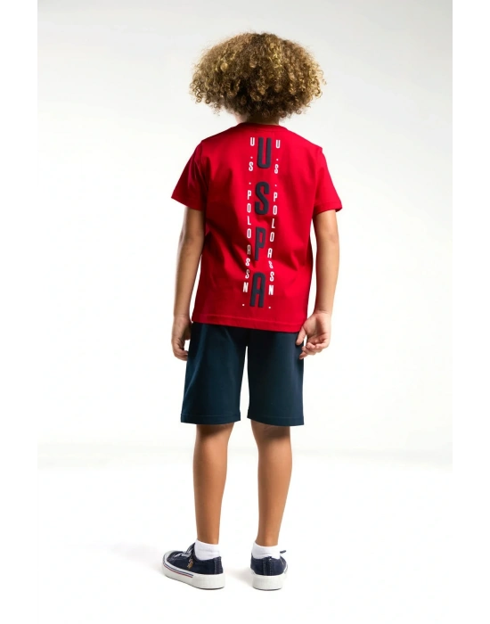 Erkek Çocuk Kırmızı Bermuda Takım
