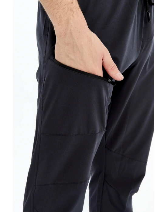 Erkek Eşofman Altı Fermuarlı Cep Paraşüt Kumaş Antrasit