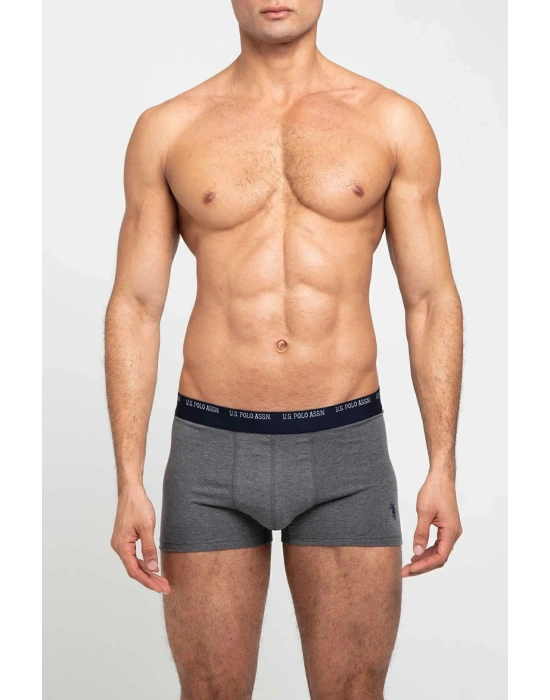 Erkek Gri Melanj - Lacivert 2 Li Boxer 80350