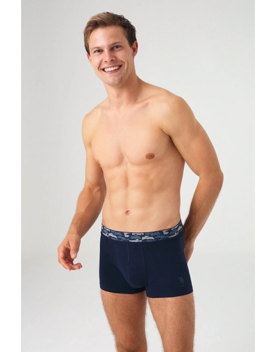 Erkek Gri Melanj - Lacivert 2 Li Boxer 80357