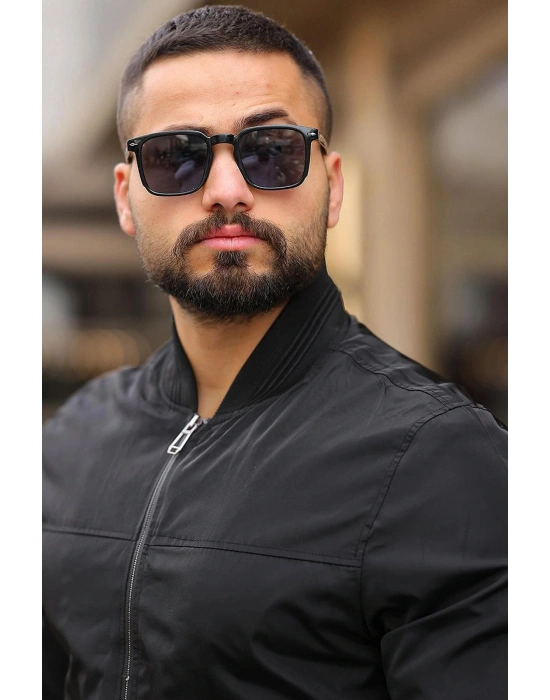 Erkek Kolej Yaka Baharlık Mont Astarlı Mevsimlik Çeket Siyah