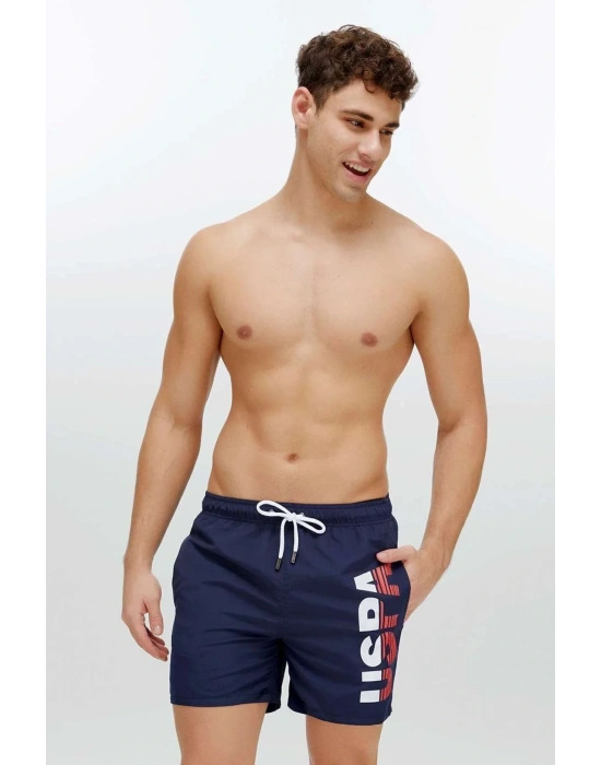 Erkek Lacivert Orta Boy Deniz Şortu 22004
