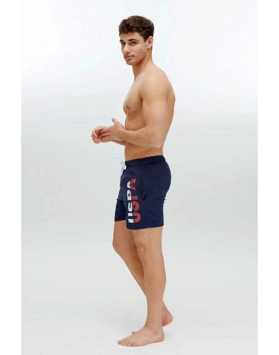 Erkek Lacivert Orta Boy Deniz Şortu 22004