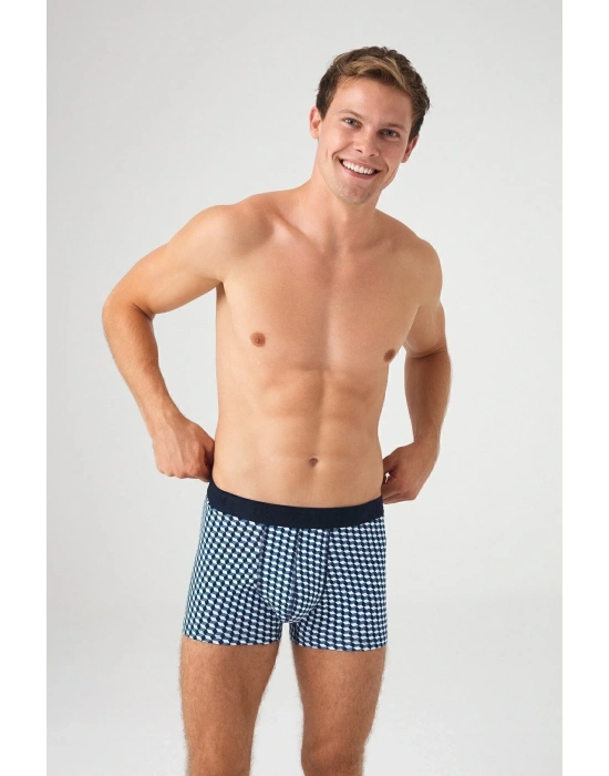 Erkek Lacivert Tekli Boxer 80616