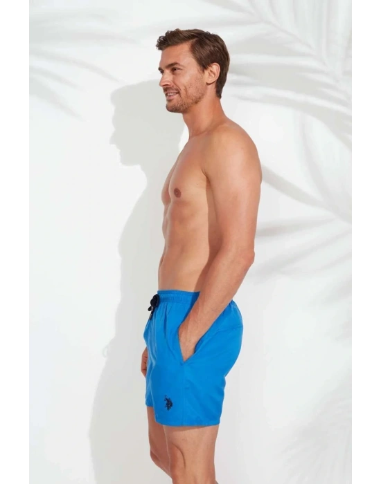 Erkek Saks Mavi Orta Boy Deniz Şortu 21000