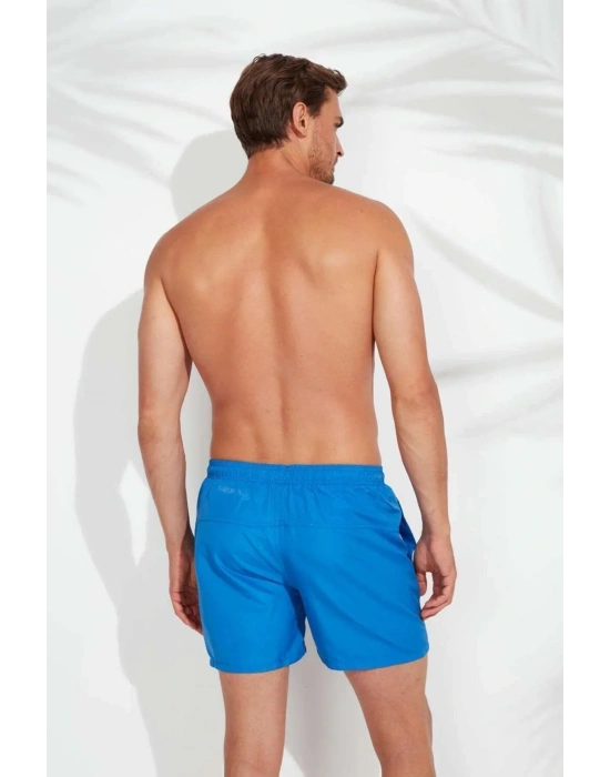 Erkek Saks Mavi Orta Boy Deniz Şortu 21000