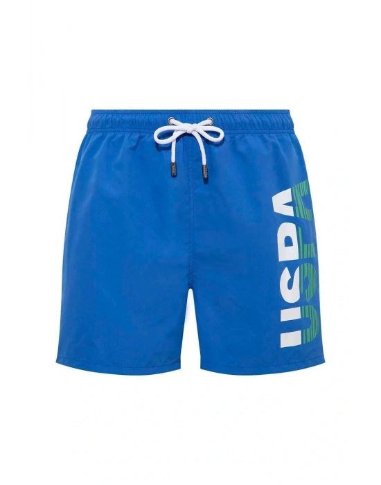 Erkek Saks Mavi Orta Boy Deniz Şortu