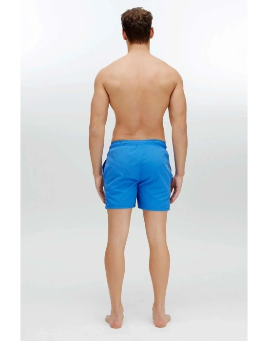 Erkek Saks Mavi Orta Boy Deniz Şortu
