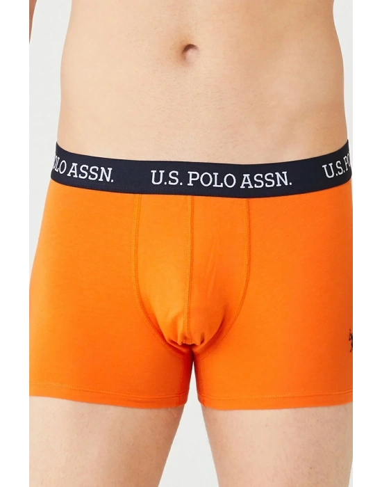 Erkek Turuncu Baskılı - Lacivert - Turuncu 3lü Boxer