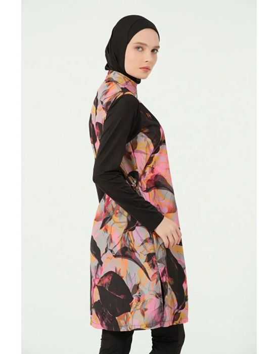 Esinti Desenli Su İtici Tam Tesettür Mayo Dlx-25421