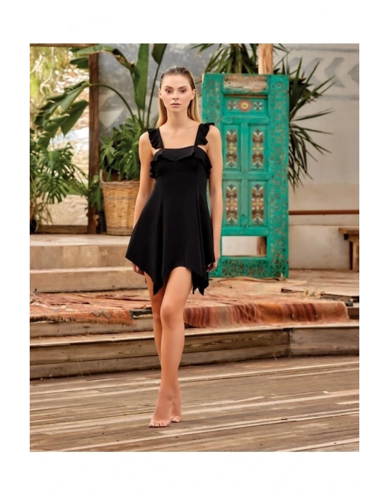 Fırfır Detaylı Özel Tasarım Etekli Mayo 3145