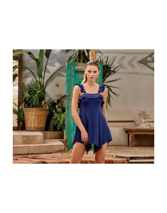 Fırfır Detaylı Özel Tasarım Etekli Mayo 3145