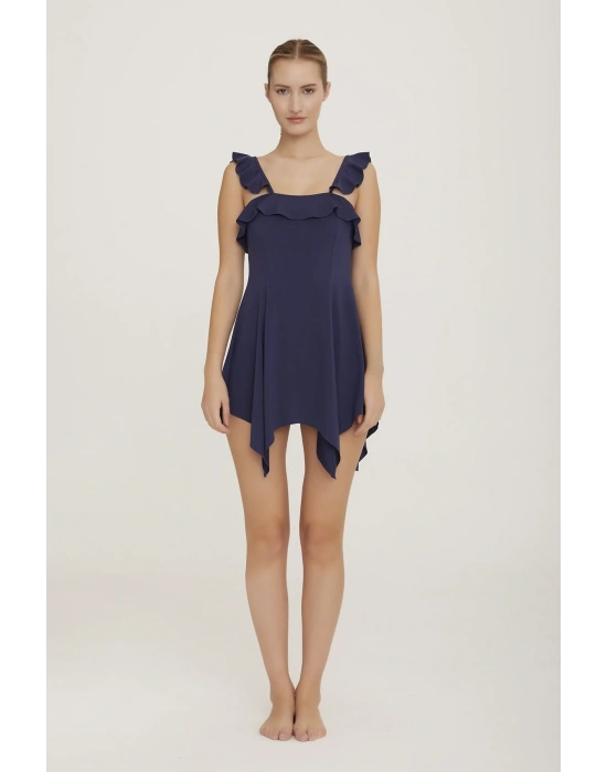 Fırfır Detaylı Özel Tasarım Etekli Mayo 3145