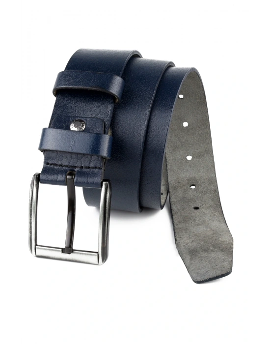 Gerçek Deri Erkek Kemer Lacivert 4,5 cm
