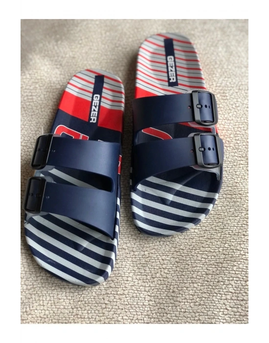 Gezer Erkek Ev Balkon Banyo Havuz Plaj Rahat Taban Terlik Lacivert