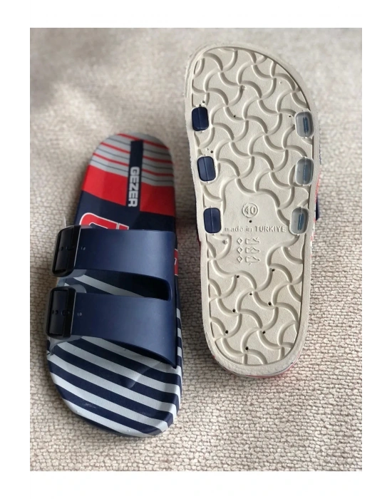 Gezer Erkek Ev Balkon Banyo Havuz Plaj Rahat Taban Terlik Lacivert