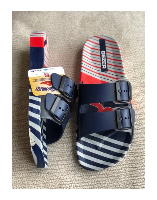 Gezer Erkek Ev Balkon Banyo Havuz Plaj Rahat Taban Terlik Lacivert