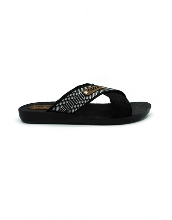 Gezer Erkek Halatlı Siyah Terlik Sokak Yazlık Siyah