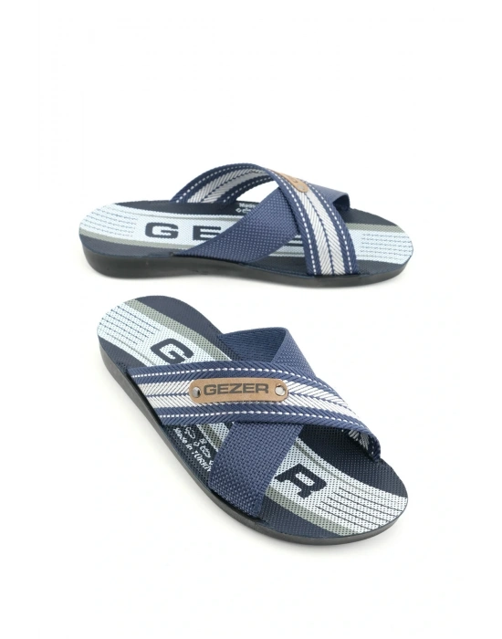 Gezer Erkek Halatlı Terlik Yazlık Star Pu Ev Bahçe Günlük Lacivert