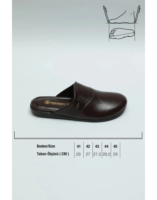 Gezer Erkek Halı Terlik, Kışlık Misafir Ev Terliği, Erkek Çeyiz Bohça Damat Terliği Kahve