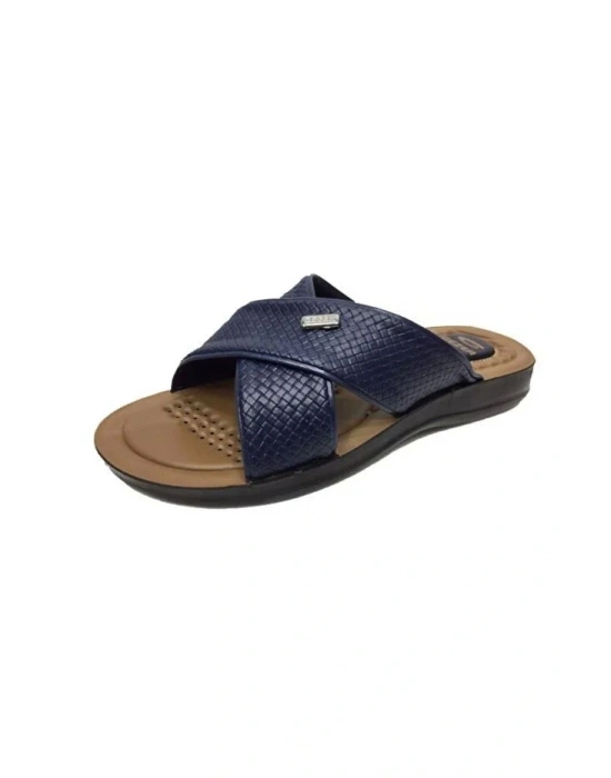 Gezer Erkek Terlik Suni Deri LAcivert 12598