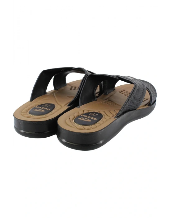 Gezer Erkek Terlik Suni Deri Siyah 12598