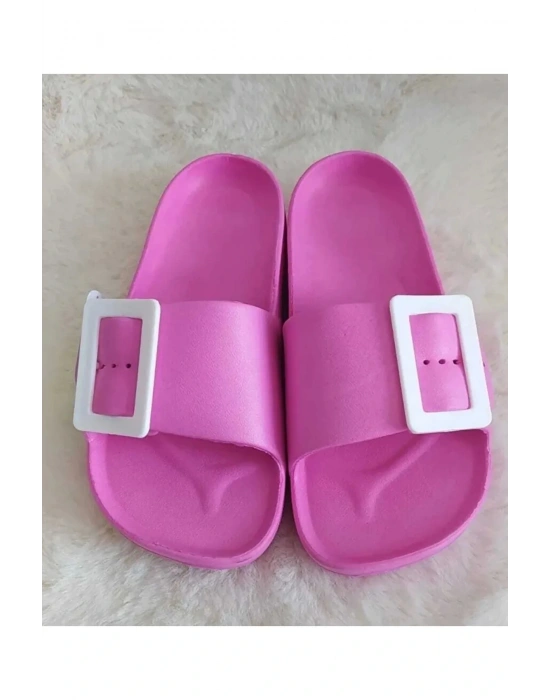 Gezer Kaymaz Taban Kadın Terlik Tokalı Pembe