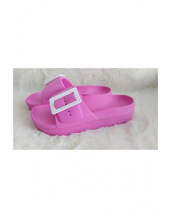 Gezer Kaymaz Taban Kadın Terlik Tokalı Pembe