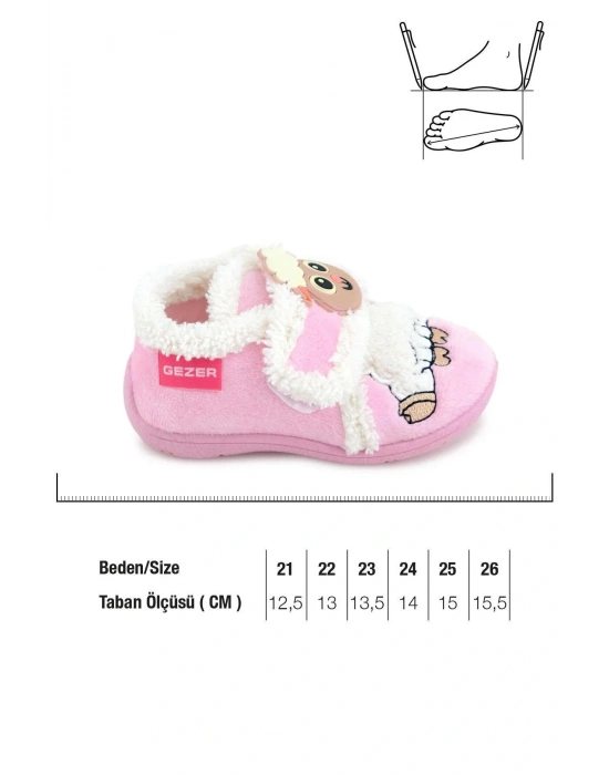 GezerKuzu Figürlü Kışlık Yumuşacık Ev Pandufu Pembe