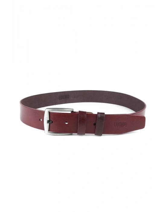 Hakiki 100% Deri Erkek Kemer Bordo 4,5 cm