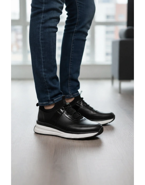 Hakiki Deri Ayakkabı Termo Hafif Taban İçi Dışı Deri Siyah