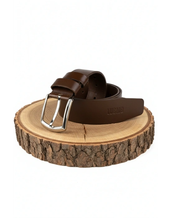 Hakiki Deri Kemer Kahverengi 4,5 cm