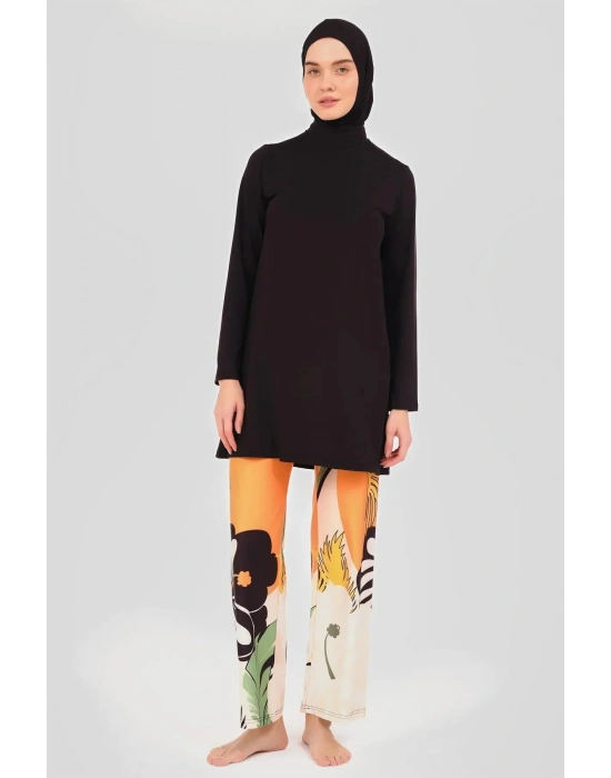 Hızlı Kuruyan Likralı Mayo Kumaş Özel Tasarım Kadın Tesettür Mayo