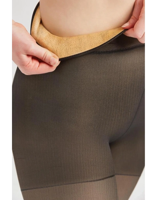 İçi Polarlı İnce Görünümlü Siyah Külotlu Çorap