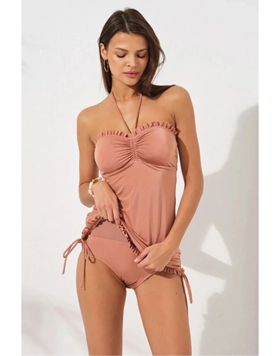 Jersey Soft Straplez Elbise Mayo Dlx-231128