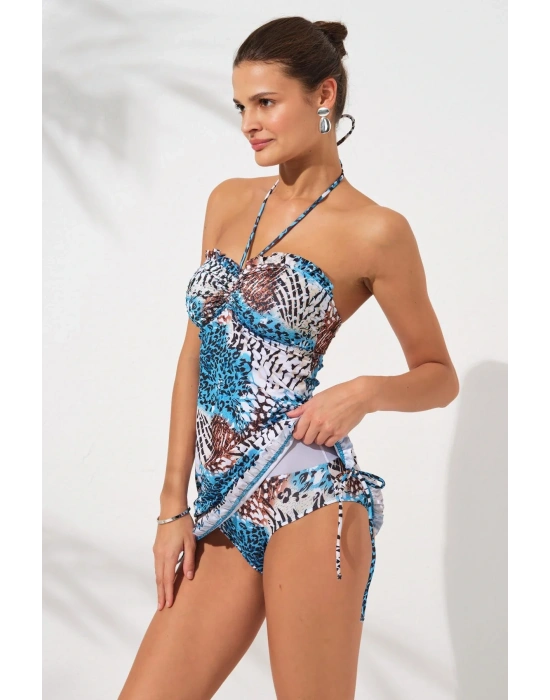 Jersey Soft Straplez Elbise Mayo Ocean 231128-t