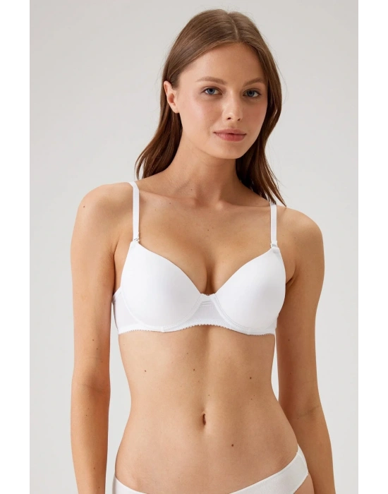 Kadın Beyaz 6005 Balenli Destekli Micro Sütyen