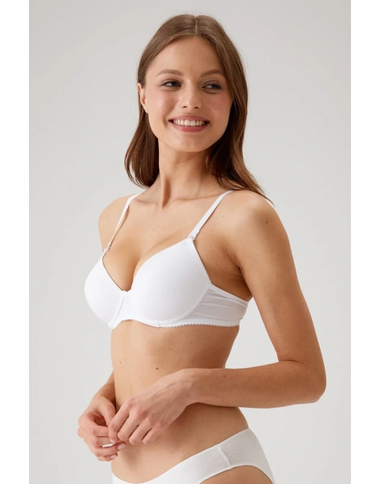Kadın Beyaz 6005 Balenli Destekli Micro Sütyen