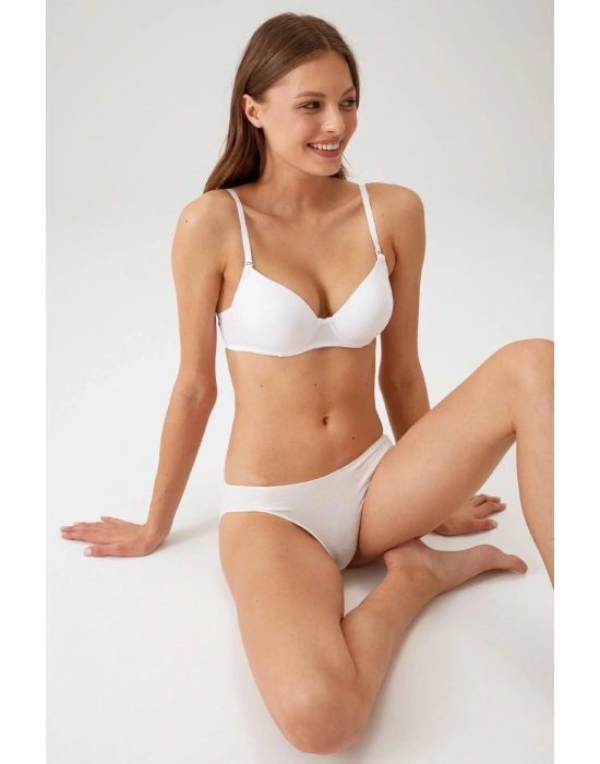 Kadın Beyaz 6005 Balenli Destekli Micro Sütyen