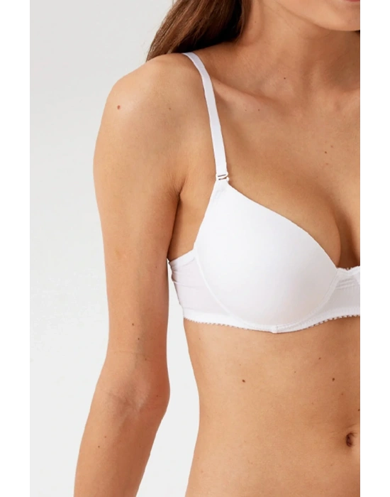 Kadın Beyaz 6005 Balenli Destekli Micro Sütyen