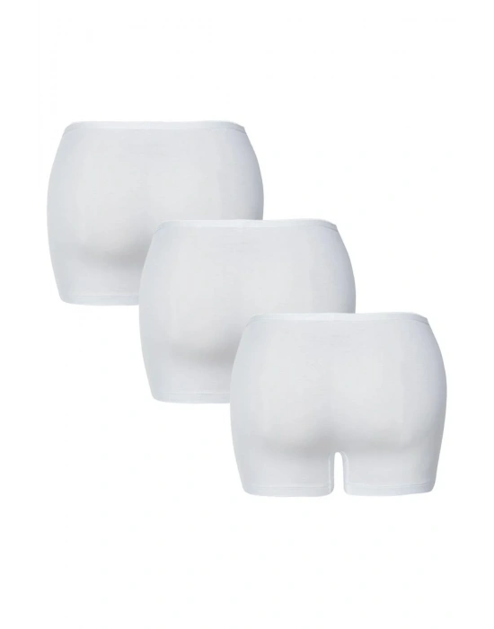 Kadın Boxer 3lü Paket Essential 1571 - Beyaz