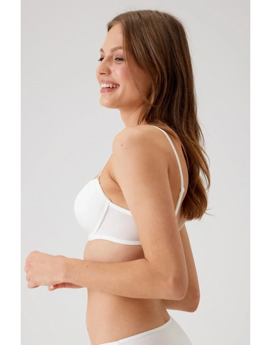 Kadın Ekru 6205 Balenli Destekli Micro Tek Sütyen
