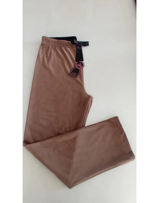 Kadın Kadife Boru Paça Rahat Kesim Pijama Alt
