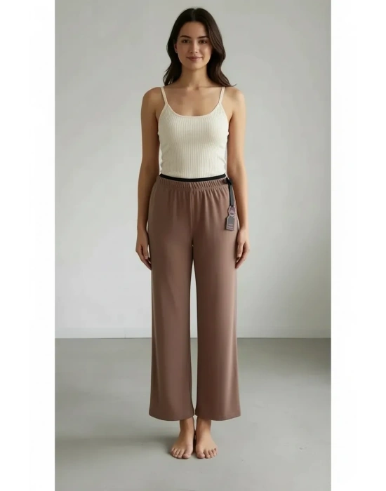 Kadın Kadife Boru Paça Rahat Kesim Pijama Alt
