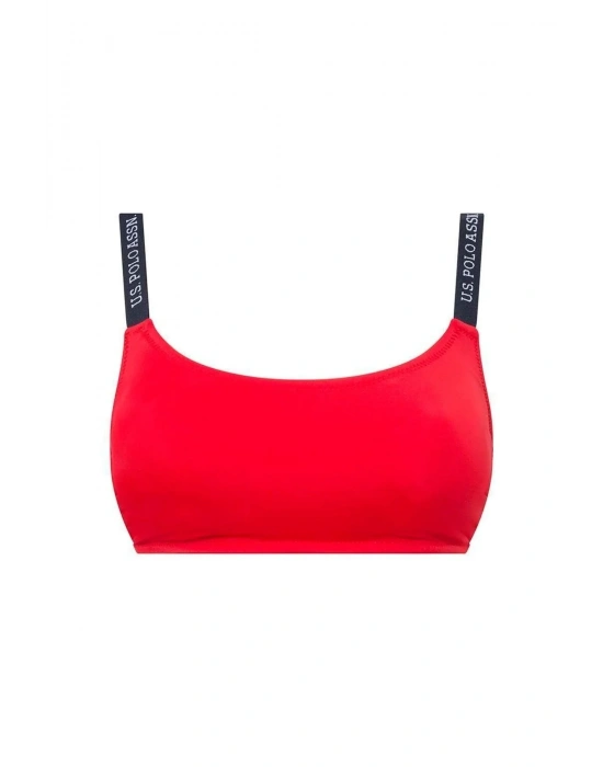 Kadın Kırmızı Ince Askılı Bikini Üst