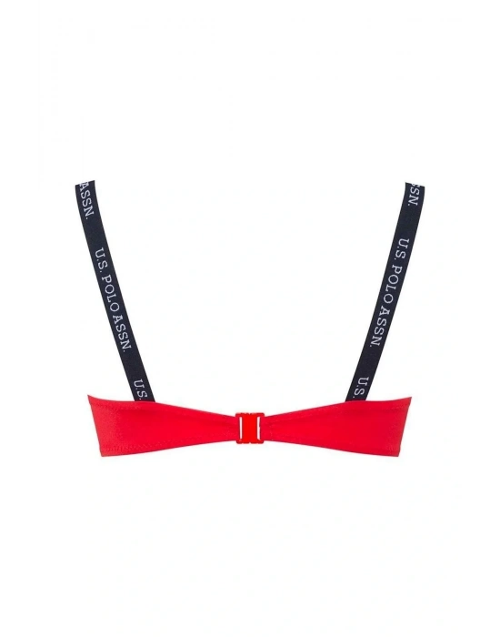 Kadın Kırmızı Ince Askılı Bikini Üst