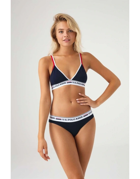 Kadın Lacivert Büstiyer Slip Takım