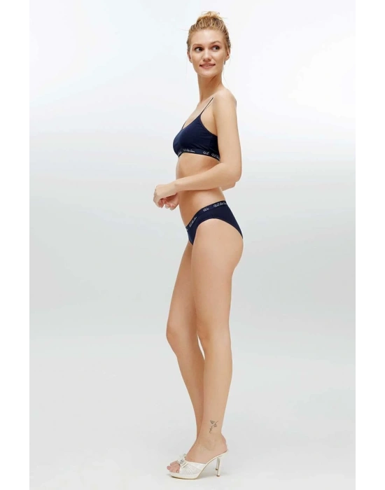 Kadın Lacivert Büstiyer Slip Takım 68000